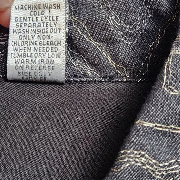 Jacket Filigree embroidered Black metallic gold and silver Size XL CHICO'S - Picture 11 of 15